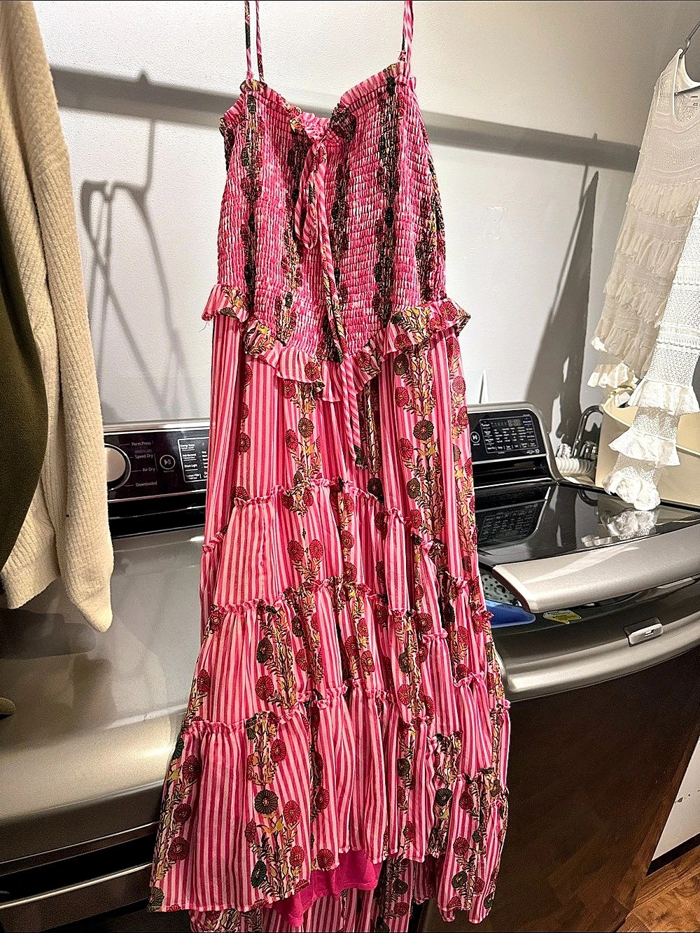 Free People Pink Floyd Dress Floral Maxi Dress in Pink Size Small NWT